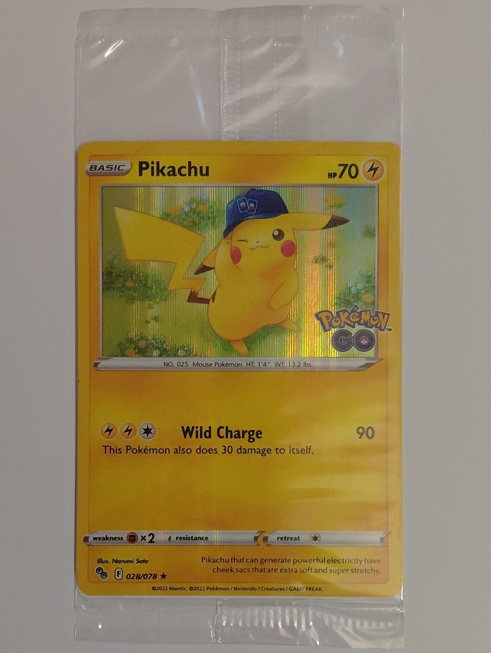 Pokemon GO Pikachu SEALED Promo Card